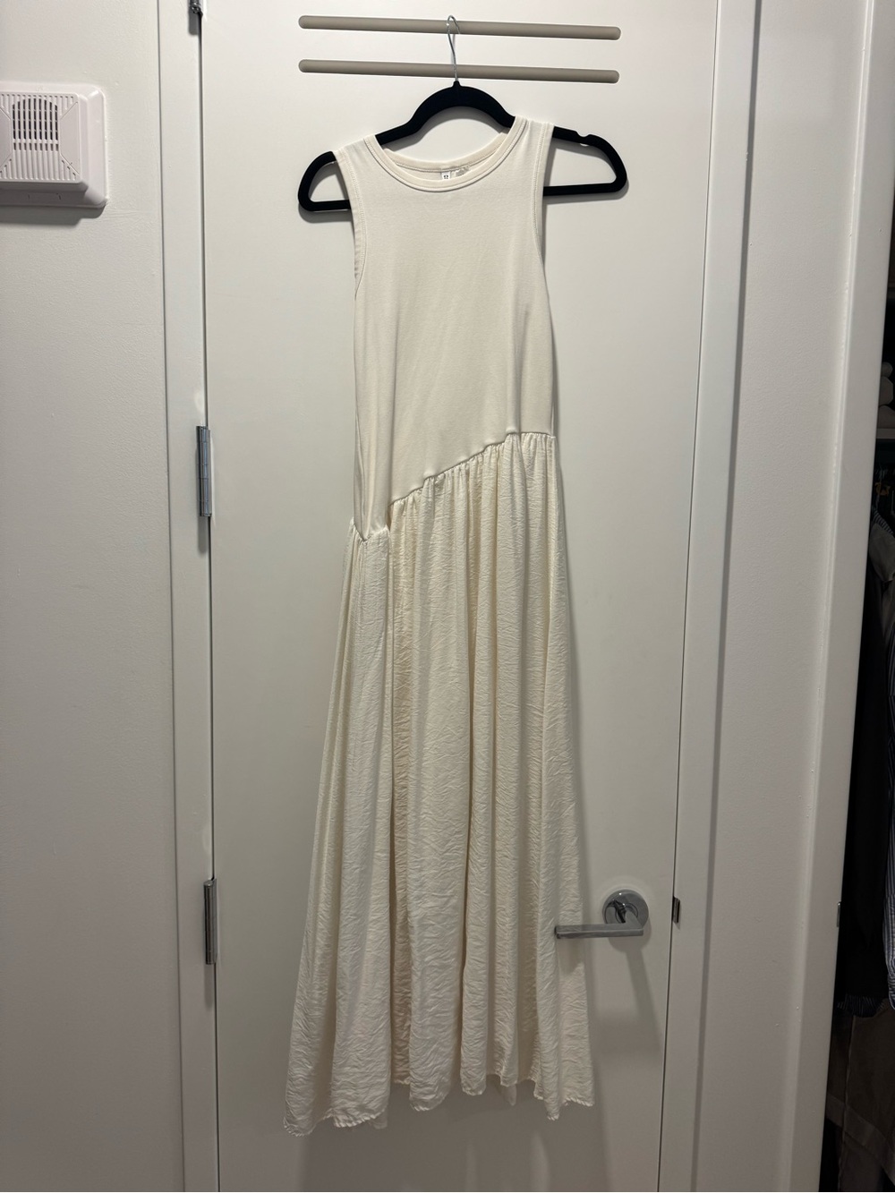 H&M Cream Sleeveless Asymmetrical Maxi Dress